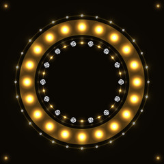 Abstract gold round circle