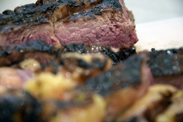 Steak auf geschnitte ultraclose