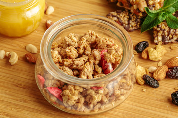 Healthy breakfast on the table