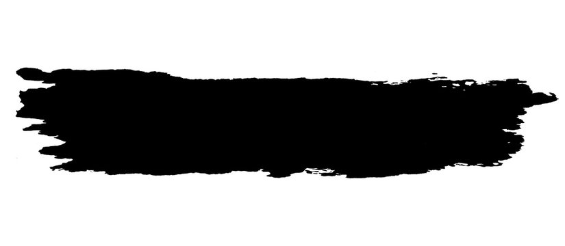 Isolierter Pinselstreifen mit schwarzer Farbe