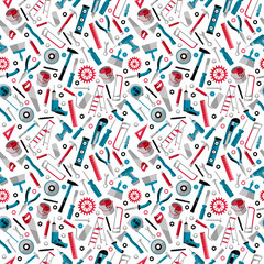 Working tools background labor day seamless pattern