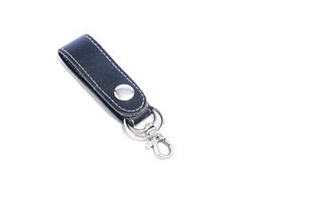 Black leather key chain.