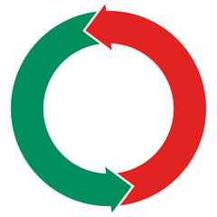 circle arrows infographic template pie charts 