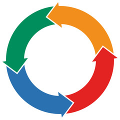 circle arrows infographic template pie charts 