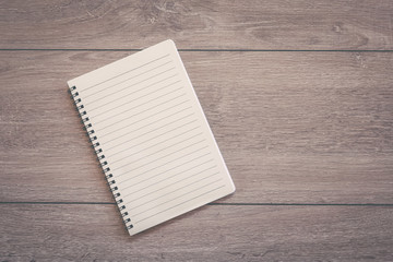 Blank Paper And Pencil On Wooden Table