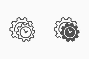Clock vector icon.
