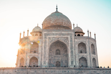 Taj mahal at dusk