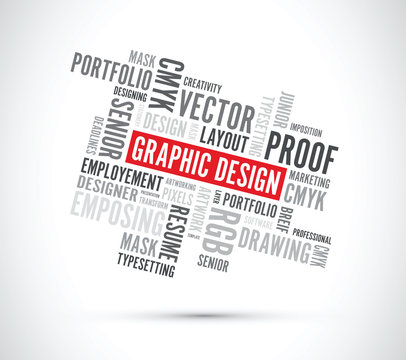 graphic design word background