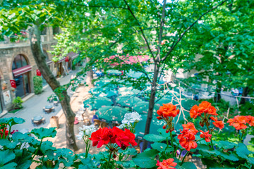 High resolution panoramic view of Koza Han(Silk Bazaar) in Bursa,Turkey © epic_images