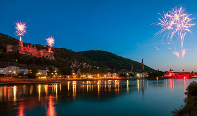 Heidelberg Castle, Castle illumination. - obrazy, fototapety, plakaty