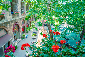 High resolution panoramic view of Koza Han(Silk Bazaar) in Bursa,Turkey © epic_images