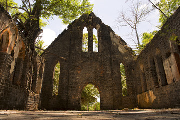 Obraz premium Presbyterian Church, Ross Island, Andaman
