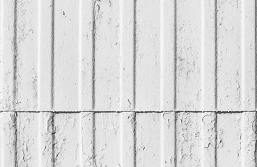 Old white corrugated metal wall texture