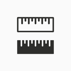 Fototapeta premium Measuring ruler icon.