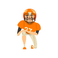 American football player wearing uniform vector Illustration on a white background