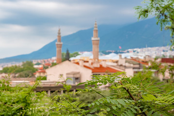 View of Bursa Grand Mosque or Ulu Cami in Bursa, Turkey