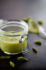 Spruce sprout pesto