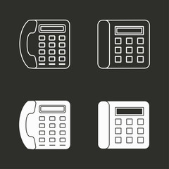 Vector office phone icons set.