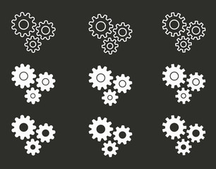 Settings vector icon.
