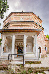 Obraz premium View of shahzada(prince) Ahmed tomb, mausoleum in Bursa, Turkey