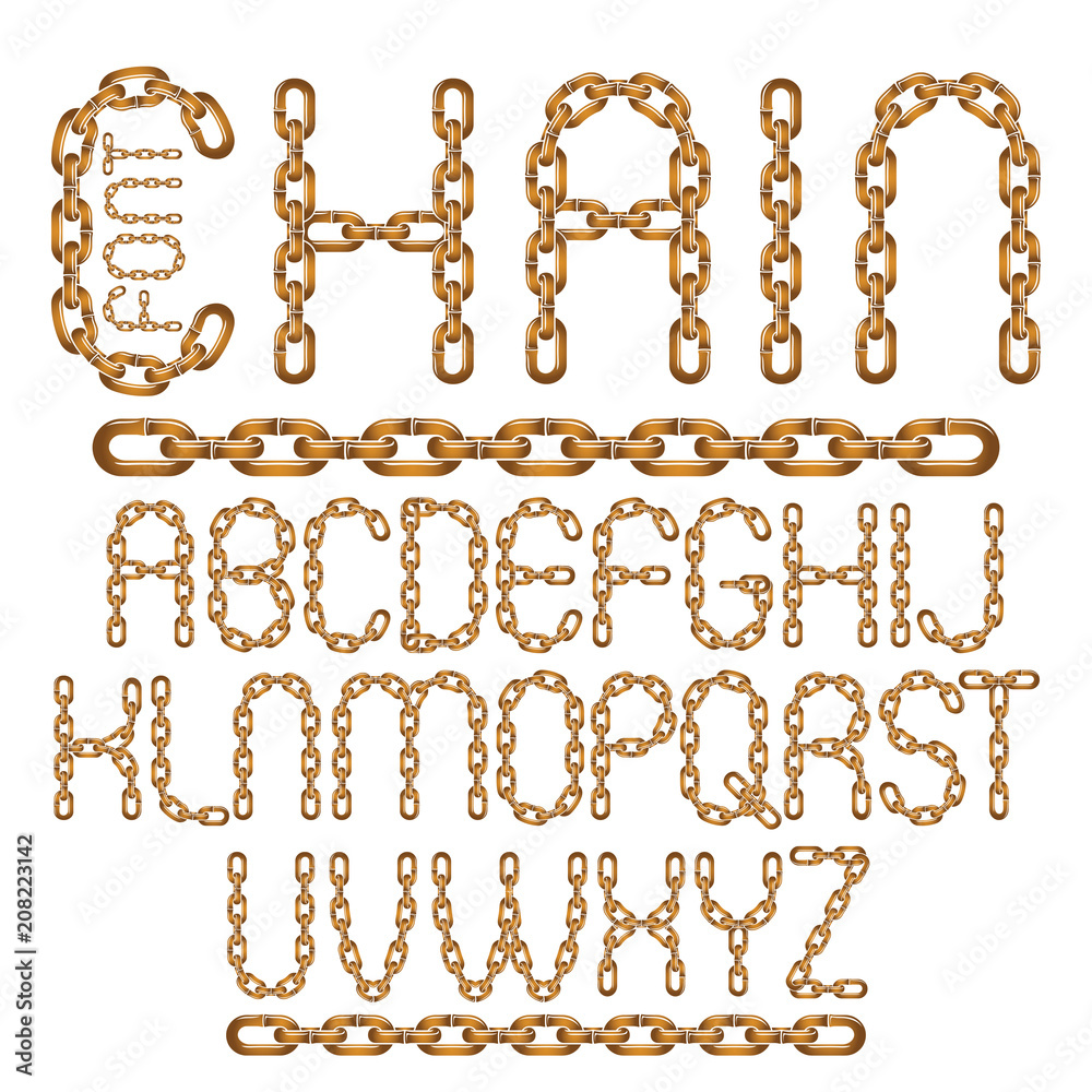 Poster vector font, trendy typescript can be used in poster creation. capital decorative letters created us
