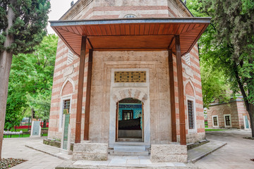 Fototapeta na wymiar View of shahzada,prince Mustafa tomb, mausoleum in Bursa, Turkey