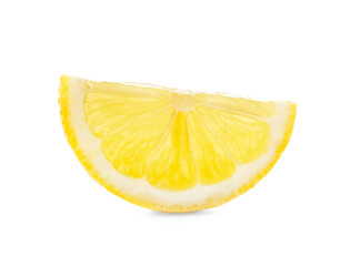 Slice of citrus fruit on white background