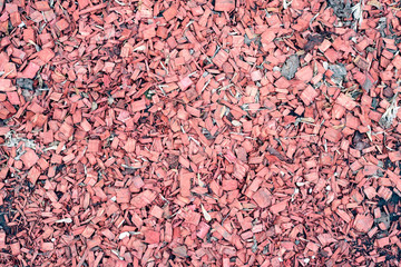 Texture colored wood chips for landscaping