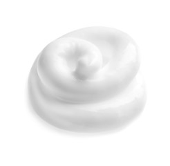 Cream sample on white background. Skin care cosmetics