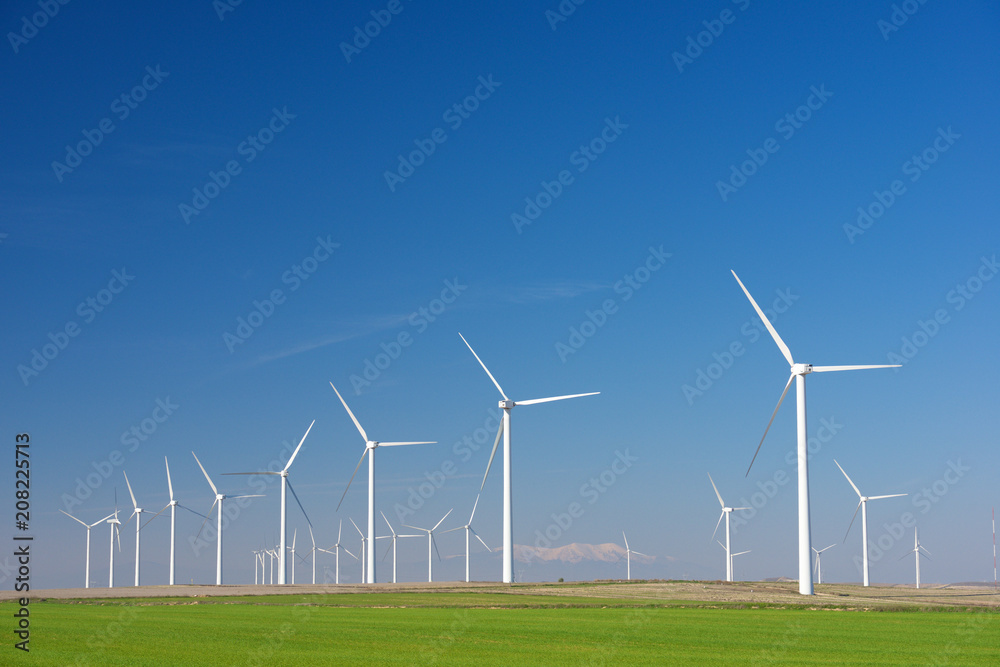 Wall mural wind energy concept