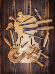 Violin belly and work tools