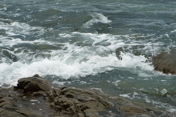 Sea water foam, North Bay beach, Andaman Islands