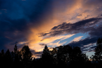 Colorful Cloudy Sunset Sky