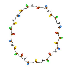 Christmas garland vector illustration