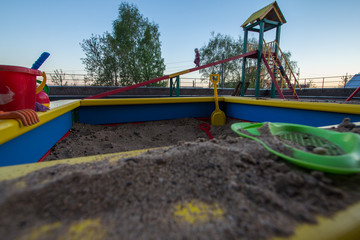 Obraz na płótnie Canvas small children play on the playground
