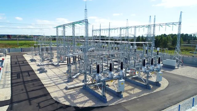 transforming station with distribution and auxiliary devices