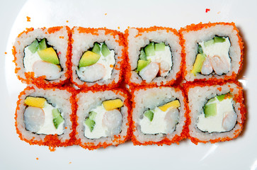sushi, rolls, for the restaurant menu
