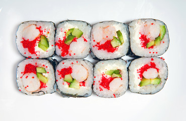 sushi, rolls, for the restaurant menu