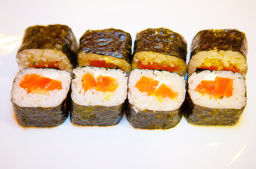 sushi, rolls, for the restaurant menu