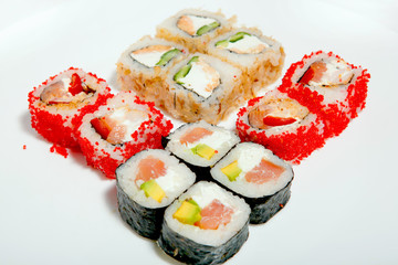 sushi, rolls, for the restaurant menu