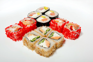 sushi, rolls, for the restaurant menu