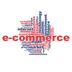 Obraz premium E-commerce word cloud