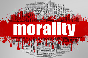 Fototapeta premium Morality word cloud