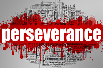 Fototapeta premium Perseverance word cloud