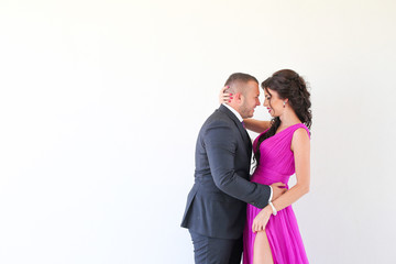 portrait of young beautiful couple in love