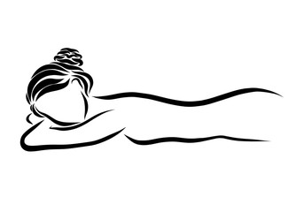 A resting young woman, a dream, a tan or a procedure