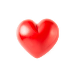 Red heart isolated, love symbol