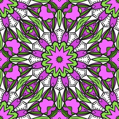 Decorative wallpaper for interior design. Modern geometric ornament. Seamless vector illustration