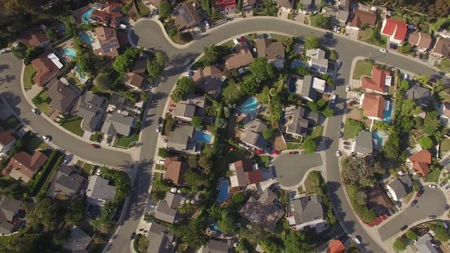 Aerial of a Family Neighborhood
