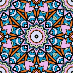 Fototapeta premium Art deco pattern of floral elements. seamless pattern. Vector illustration. design for printing, presentation, textile industry.